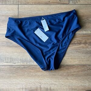 NWT - CUPSHE - Blue high waisted bikini bottom